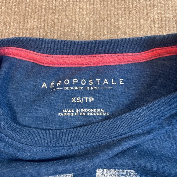Aeropostale Blue Varsity Team Tee - Picture 3 of 3